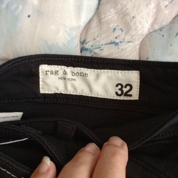 Rag & Bone Black Nina High-Rise Skinny Jeans NWT 32 - Picture 7 of 9